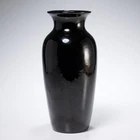 Weller Pottery Baluster Form Vase Mirror Black Glaze Vintage Art Pottery 11"