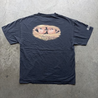 Y2K Disney Tangled 3D Projection Team T Shirt Adult XL Movie Promo Tee