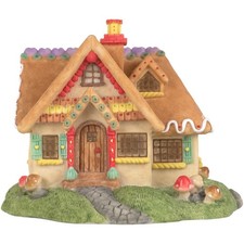 Cherished Teddies Hansel  Gretel Gingerbread House Figurine Light-Up 4in Resin