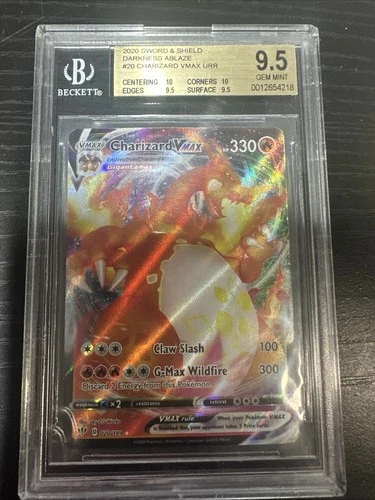 Charizard VMAX Darkness Ablaze 020/189 Graded BGS 9.5 Gem Mint Pokemon TCG