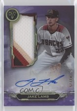 2019 Topps Triple Threads Single Jumbo Relics Amethyst 7/75 Jake Lamb Auto b8h