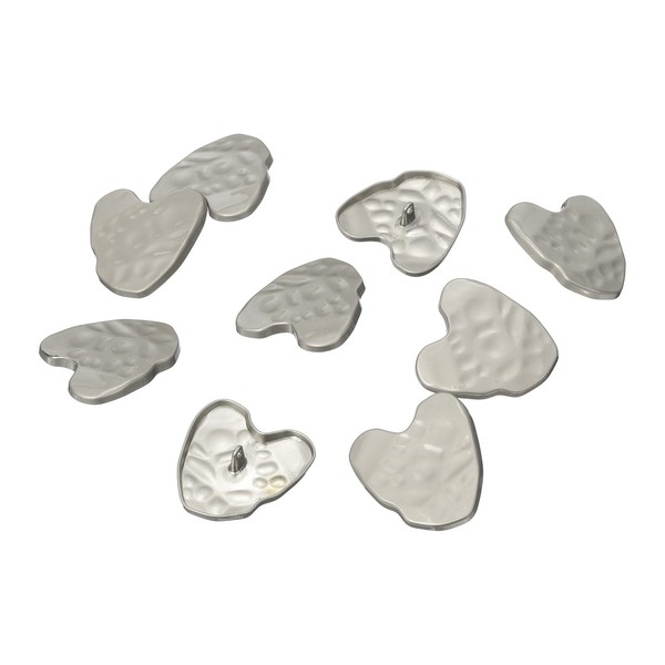 10 StüCk Metall-LiebesknöPfe, 39,5 X 37,5Mm Silber FüR NäHverschlüSse-image