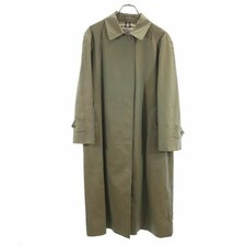 Vintage Burberry's 90s Old Soutien Collar Coat 15AB3 Green-based Women