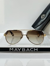 Maybach The King I Luxury Sunglasses   Gold  Black Frame, Gradient Lenses