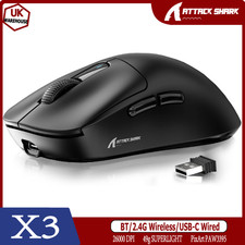 ATTACK SHARK X3 49g SUPERLIGHT Gaming Mouse PixArt PAW3395 BT/2.4 Wireless/Wired