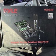 Pyle PKSCRD308 Compact Pro Sound Card, Wireless BT, 8 Effects, 8 Knobs