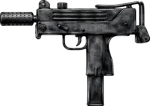 Mac-10 Gun Rifle Submachine Gun Self Adhesive Vinyl Sticker