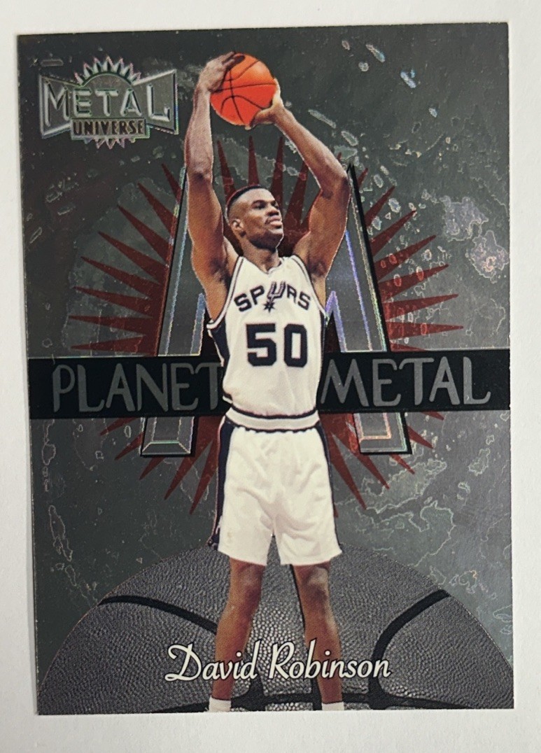 1997-98 Skybox Metal Universe Planet Metal David Robinson #13