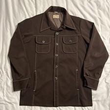Vintage 70s Levi s Panatela Button Shirt Jacket Western Wear Size Large USA