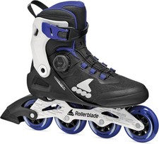 Rollerblade Macroblade 84 Boa Black/Blue/Bone White 8/8.5 -Open Box