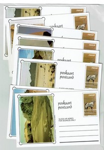 South West Africa complete mint set of 5d  postal cards (10x).