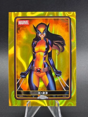 2025 Topps Chrome Marvel Deadpool X-23 Comic Accurate Gold Lava /50 #15