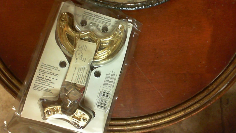 5 - 52" Antique Brass Ceiling Fan Blade Arms, Replacement Brackets, Brand NEW - Image 2 of 2