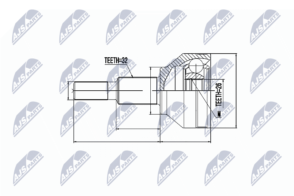 Fits NTY NPZ-FT-054 OUTER CV JOINT - Image 3