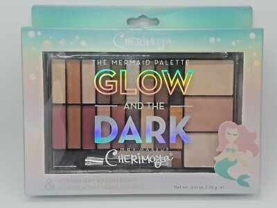 Cherimoya The Mermaid Palette Glow and the dark Makeup Palette. 18 Shades