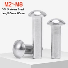 Solid Button Round Head Rivets Dome Rivet A2 Stainless Steel M2 M2.5M3 M4 M5M6M8