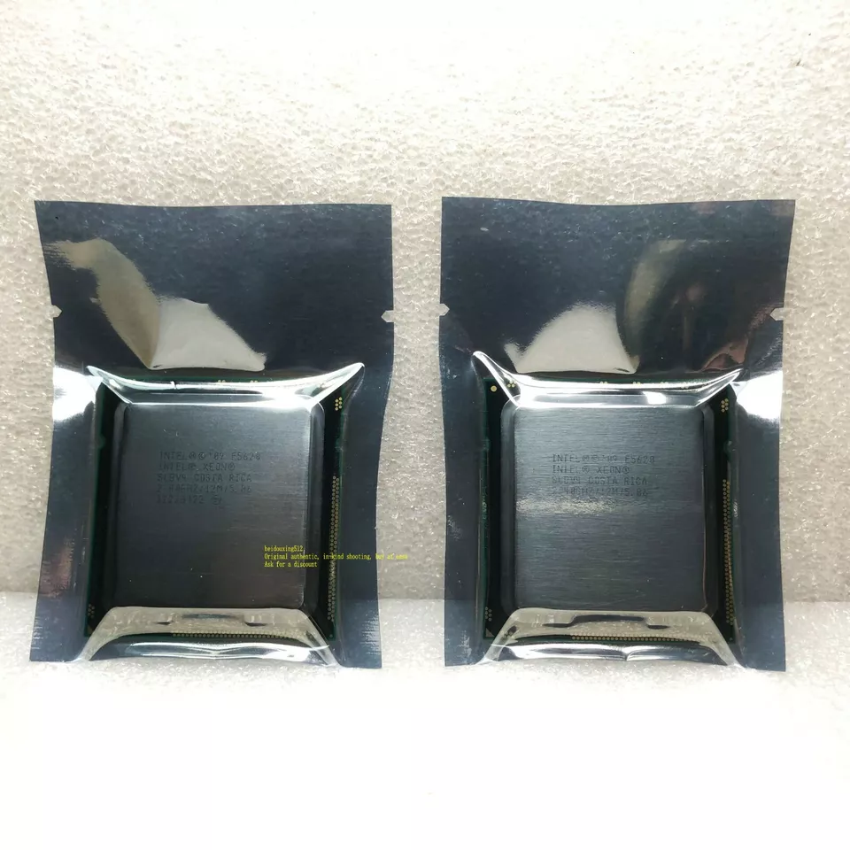 a pair Intel Xeon E5620 SLBV4  12M Cache 2.4GHz 5.86GT/s 80w 1366 Processor - Image 2 of 4