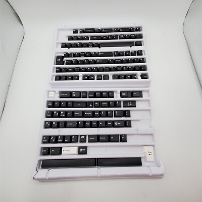 DROP GMK White-On-Black Custom Mechanical Keyboard Keycap Set - 146-keys