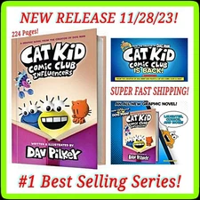 😺 CAT KID COMIC CLUB #5 INFLUENCERS HARDCOVER Graphic Novel By Dav Pilkey ✅ NEW