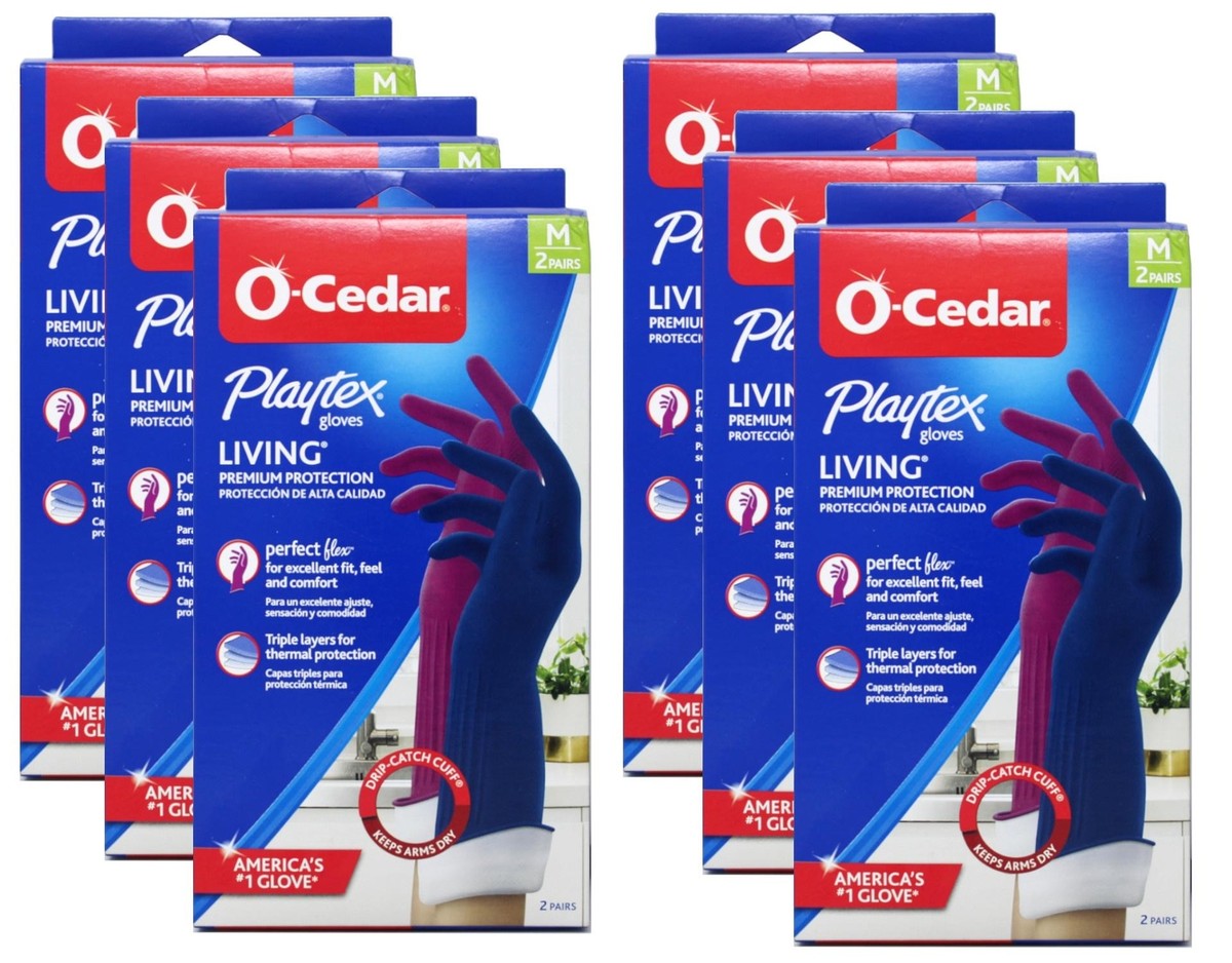 Playtex Living Gloves, Reusable Cleaning Gloves, Size Medium, Pairs  Pack