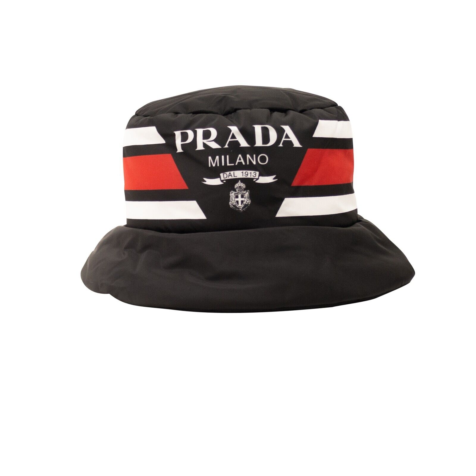 NWT PRADA Black Nylon Logo Bucket Hat Size L $   eBay