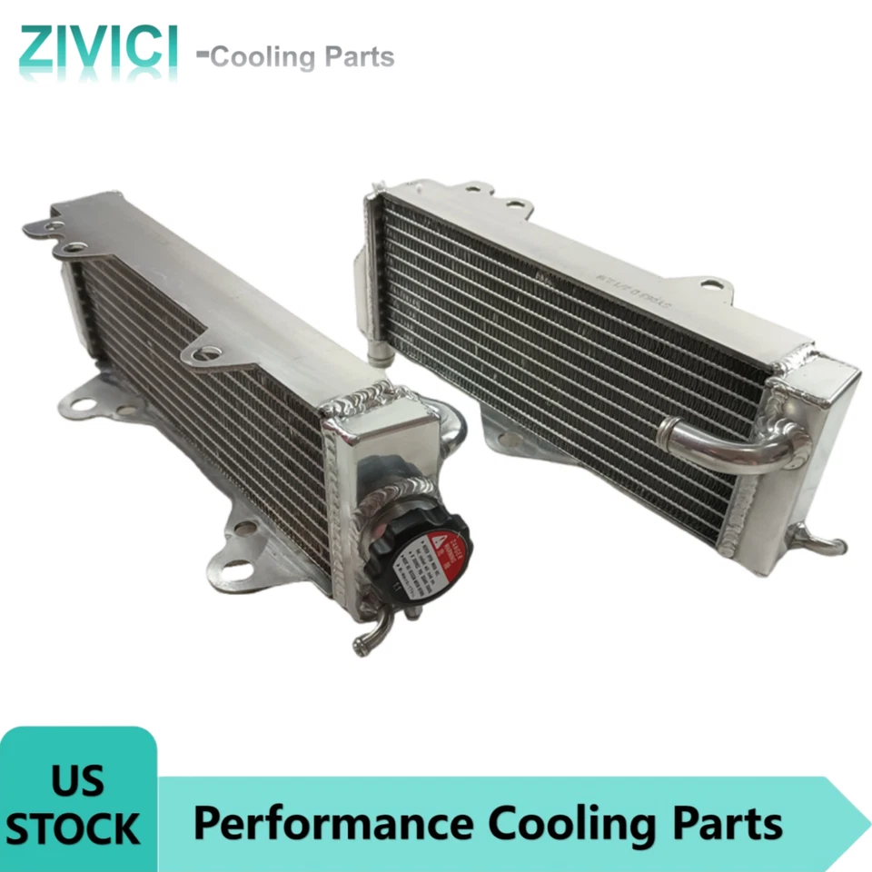 For 1990-2001 Honda CR500R CR 500R 1998 1999 2000 Radiator+Red Hose Aluminum - Image 2 of 4