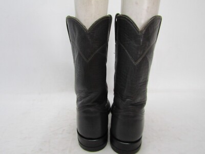Justin Mens Sz 9 A Narrow Width Roper Gray Leather Roper Cowboy Western Boots Justin Boots | Shoes | Justin Mens Sz 9 A Narrow Width Roper  main image 2