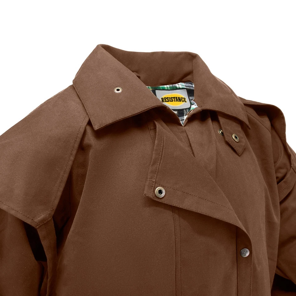 Австралийский Drover пальто ковбой кожи пыли Western куртка водонепроницаемый XS - 6XL - Изображение 2 из 4