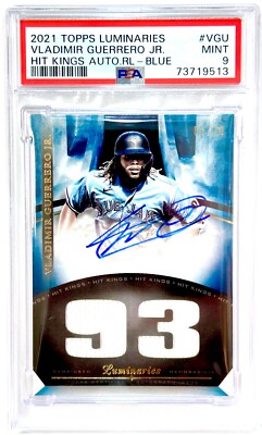 2021 Topps Luminaries VLADIMIR GUERRERO JR #HKAR-VGU 3/10 Auto Relic - PSA-9