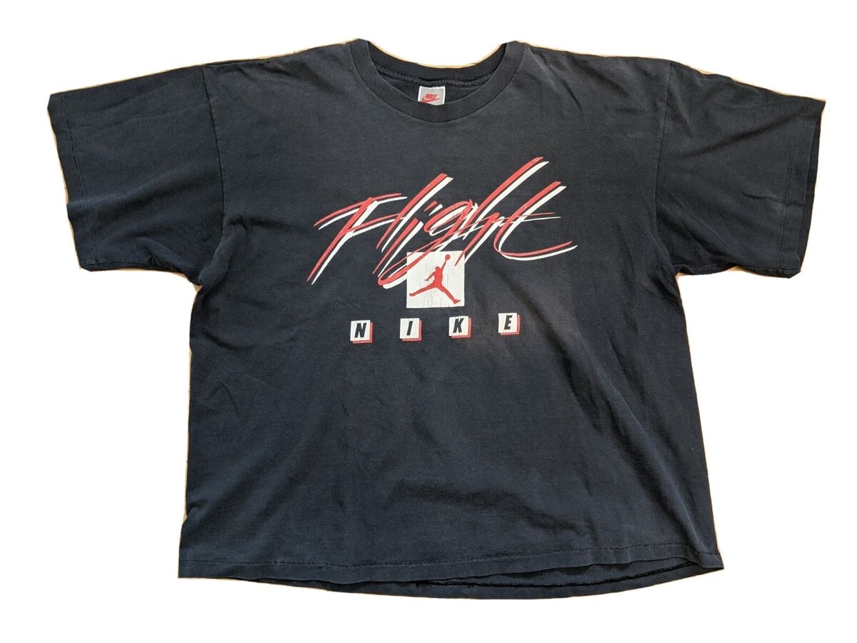 Vintage Nike Flight Jordan T-shirt XL 90s Single Stitch | eBay Vintage Nike Flight Jordan T-shirt XL 90s Single Stitch | eBay
