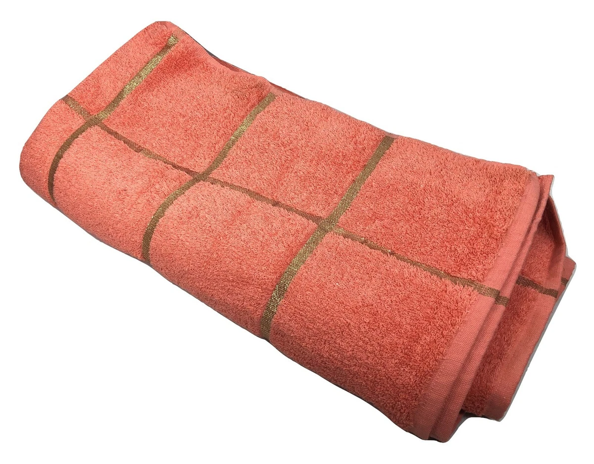 Martex Bath Towel 72x36 Salmon Color with Gold Highlights