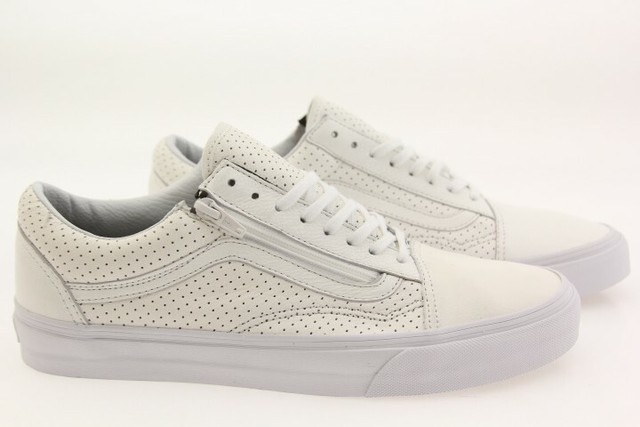 white vans with zipper