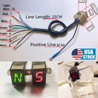 Digital N - 6 Speed Motorcycle Gear Indicator Clutch Shift Lever Gauge Display