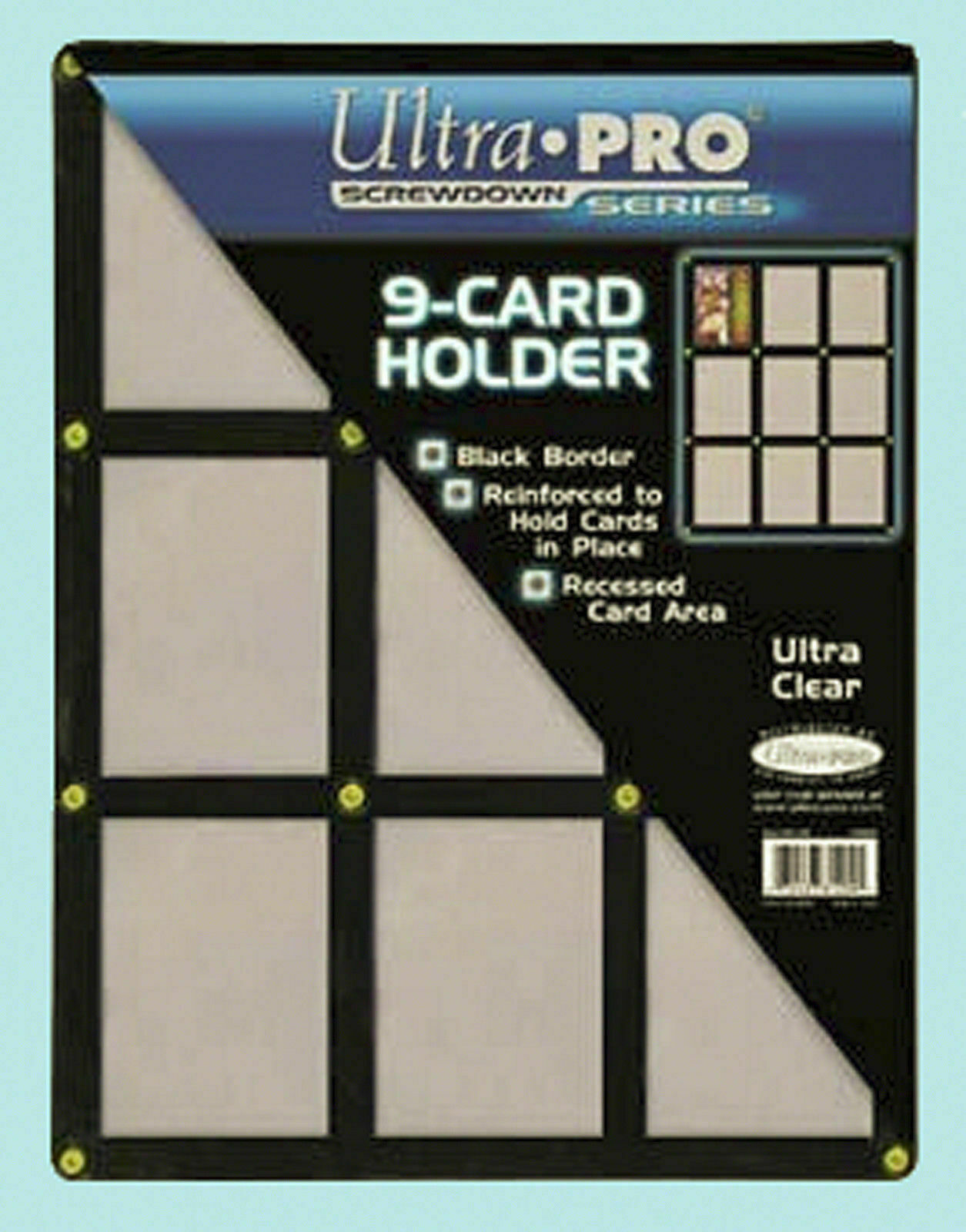 Ultra PRO 9 Card Black Screw Screwdown Border Holder Display Frame