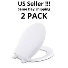2 Pack Kohler Round Front Bowl Seat White Quiet Close Slow Close Round Toilets