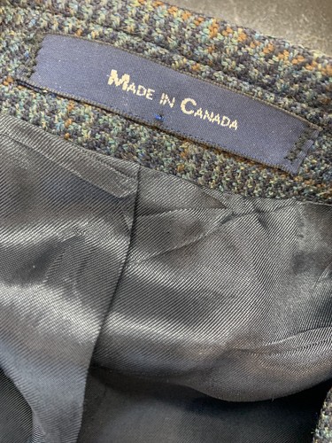 Ralph Lauren Men's Sz 42R Wool Blazer Sport Coat 2 button checked Gray Blue - Picture 7 of 12