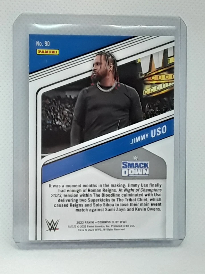 Jimmy Uso 2023 Donruss Elite WWE Wrestling - Teal (07/25) - Image 2 of 2