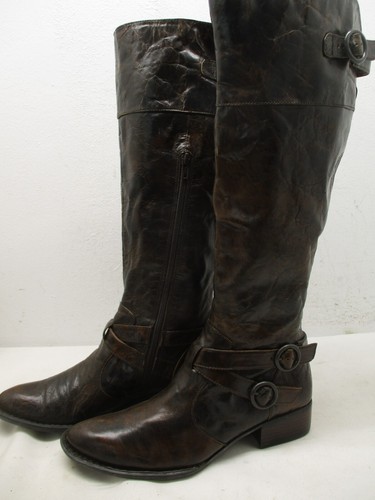Born Crown Brown Crackle Leather Knee High Womens Boots N05516 SIZE 8.5 M/W - Picture 4 of 11