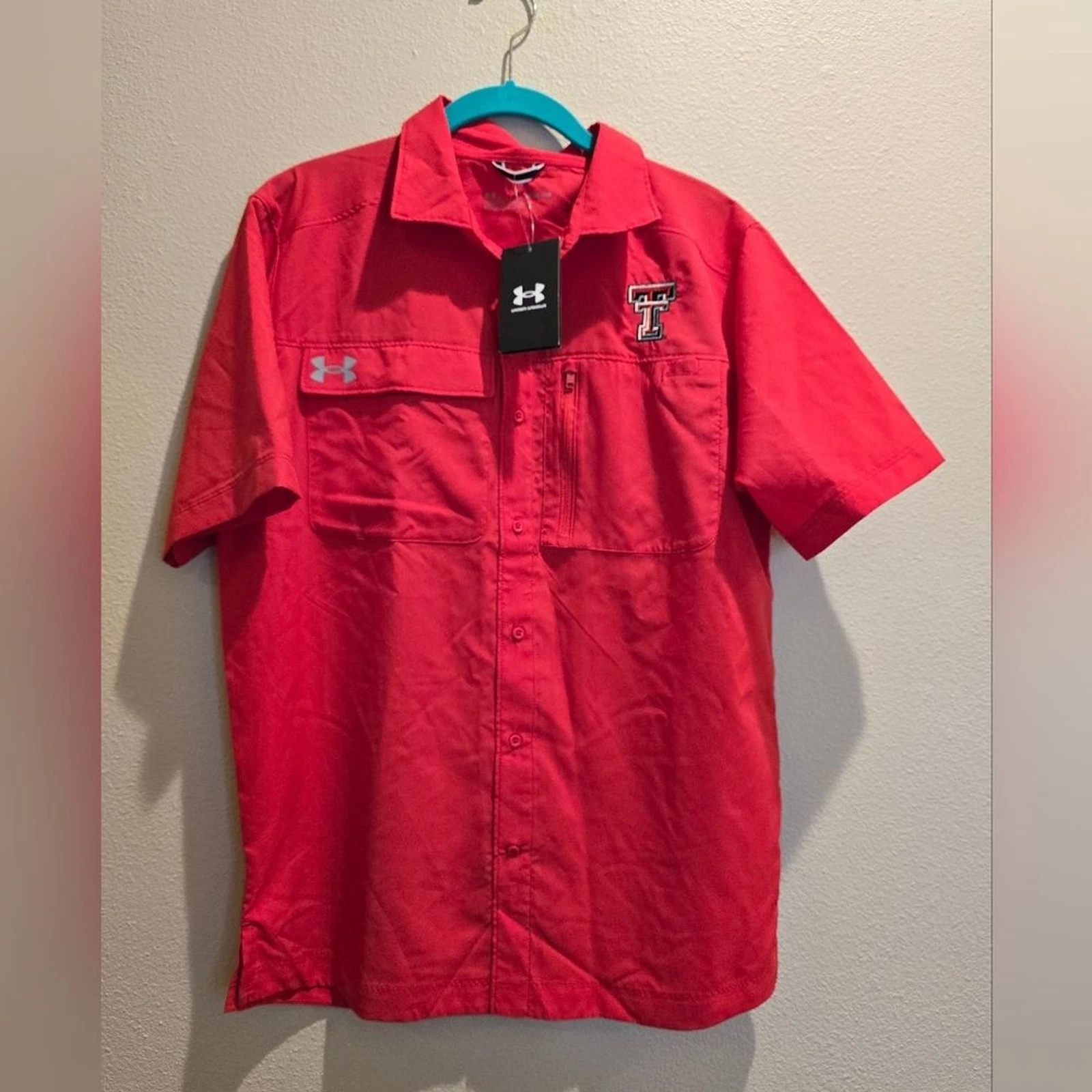 Texas Tech Red Raiders Under Armour Motivate Fishing Shirt Sz S NWT