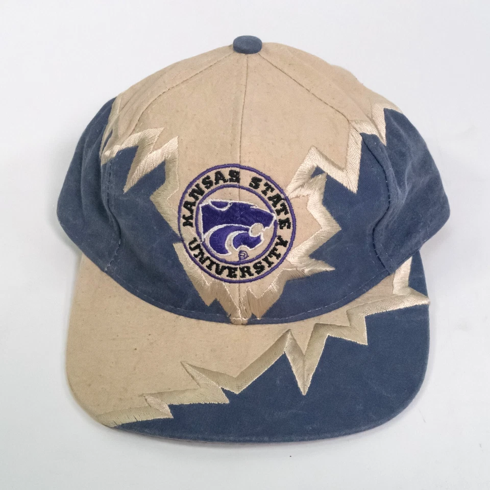 Sombrero Kansas State Wildcat Drew Pearson borde dentado correa onda de choque vintage años 90 Foto 2 de 4
