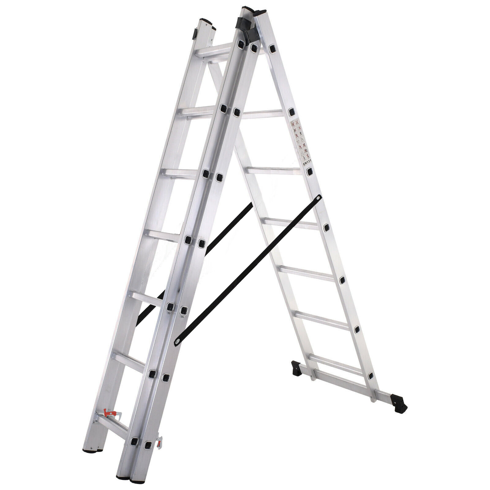 DOUBIE EXTENSION 3 SECTION ALUMINIUM EXTENSION LADDER TRIPLE