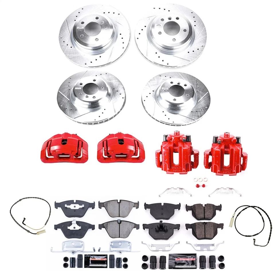 KC2883 Powerstop 4-Wheel Set Brake Kit With Calipers Front & Rear for BMW 335xi Foto 2 de 4