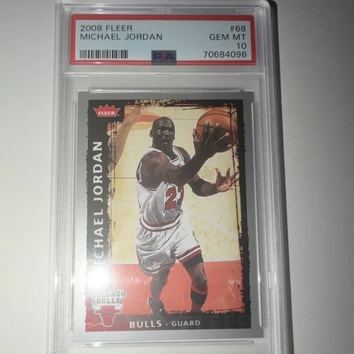 2008-09 Fleer Michael Jordan #68 PSA 10 Base Set Chicago Bulls Basketball Card