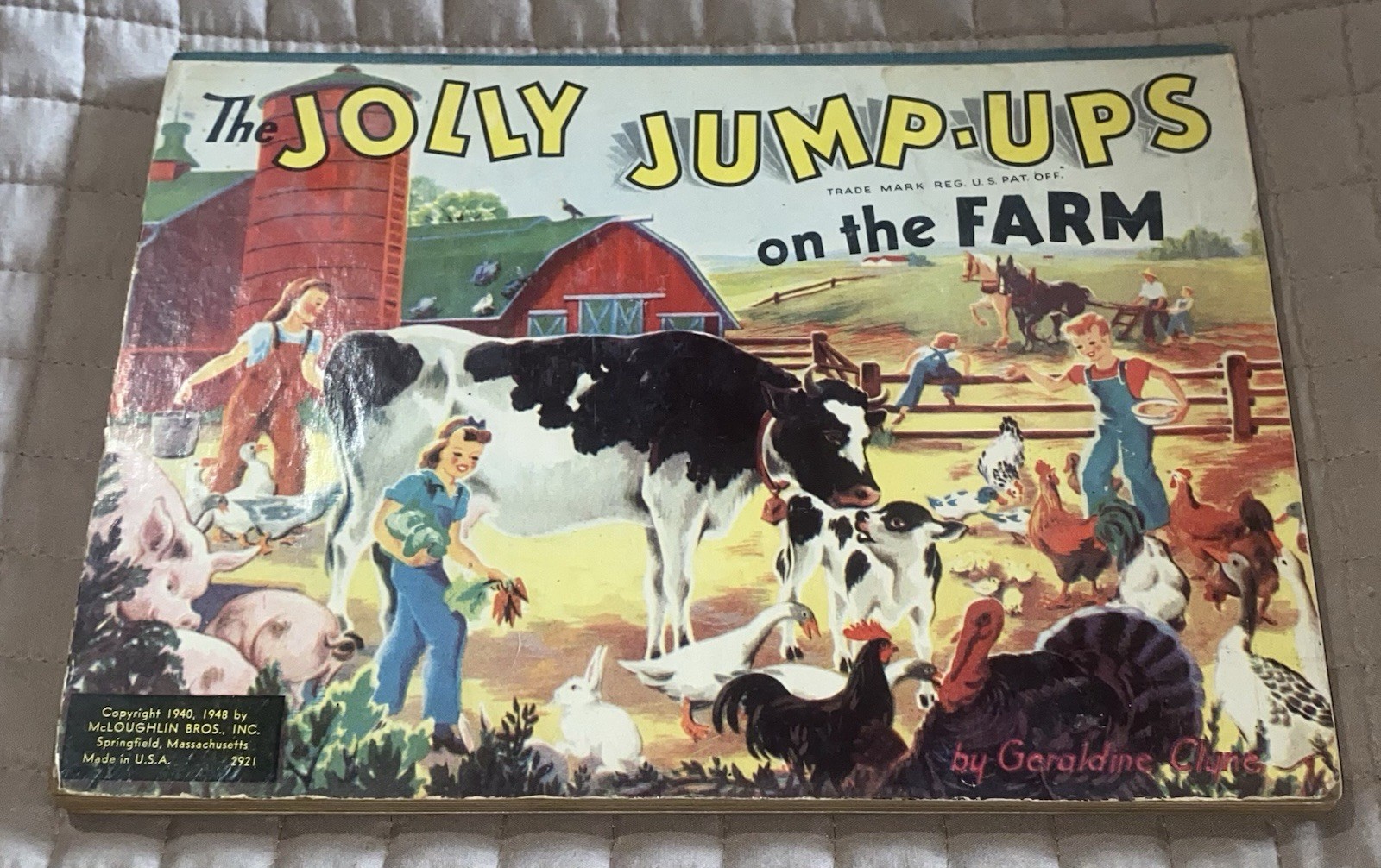 1948 The Jolly Jump-Ups Pop Up Book-ON THE FARM