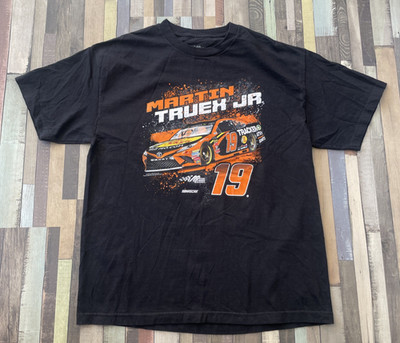 NASCAR Martin Truex Jr 19 T-Shirt Herren XL schwarz Grafik Tee Joe Gibbs Racing