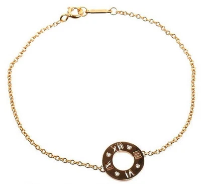 Tiffany & Co. Atlas Armband mit durchbohrtem Diamanten 18 K Roségold 6,7 Zoll - Bild 1 von 4