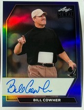 2026 Leaf Metal Bill Cowher Auto Autograph Prismatic Blue On Card #d 4/6