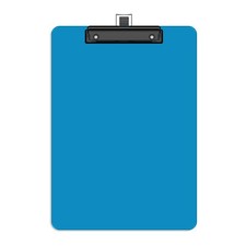 Blue Clipboard with Pen Holder, 8.5 x 11 Clip Boards 8 Pack 