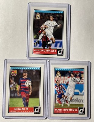 2015 Donruss Soccer CRISTIANO RONALDO - NEYMAR JR - JAMES RODRIGUEZ GET ALL 3