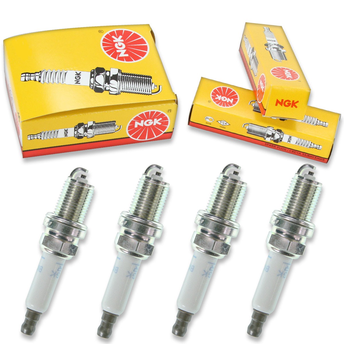 4 pcs NGK Standard Spark Plugs for 1991-2002 Saturn SL1 1.9L L4 - Engine Kit xo